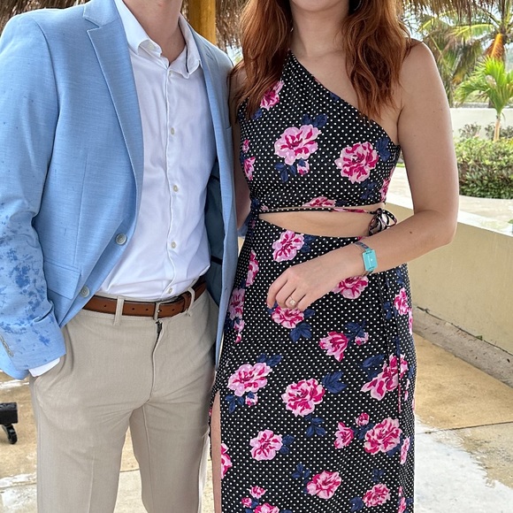 Natalia Gown in Coco Dot Navy - Picture 3 of 5